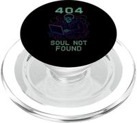 404 Soul Not Found Cyberpunk Skeleton Hacker Computer PopSockets PopGrip for MagSafe