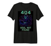 404 Soul Not Found Cyberpunk Skeleton Hacker Computer Premium T-Shirt