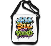 404 Soul Not Found Graffiti Shoulder Bag White