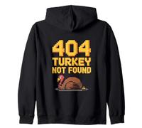 404 Turkey Not Found Funny Thanksgiving Coding Joke Zip Hoodie