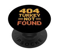404 Turkey Not Found Retro Gamer Thanksgiving PopSockets Adhesive PopGrip