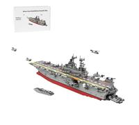 4049PCS 1/350 Wasp-class Amphibious Assault Ship Building Blocks Set Gift