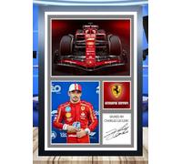 (405) Charles Leclerc Formula 1 Legend Signed Framed Autograph Signature A4 (21 X 297 CM) Art Work Wall Art Display Great Gift Idea (REPRINT) #####