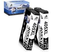 405xl Black Ink Cartridges for Epson 405XL 405 Ink for Workforce Pro WF-7830DTWF WF-4820DWF WF-3820 WF-7840DTWF WF-4830DTWF WF-3825DWF WF-4825DWF WF-7835DTWF (2 Black)