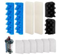 406/407 Bio Foam Filter Media and A244A1 Water Polishing Pads Replacement kit Compatible with Fluval 406/407 Canister Filter, 12 Bio Foam Sponge and 6 Polishing Filter Pads for Aquarium Filter Media