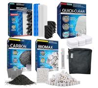 406/407 Filter Media Canister Filter Maintenance & Replacement Filter Media Kit, Including Trident Nova Media Bags (Quick Clear/Water Pads, BioFoam Value, Biomax Media)