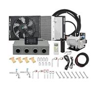 406-4holes heat cool Universal Electric Car Air Compressor with 12V/24V A/C System -Perfect Climate Control Compatible for Air Conditioning(Cool heat 12V)