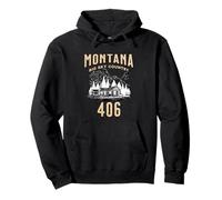 406 Montana Area Code, Big Sky Country, Montana Outdoors Pullover Hoodie