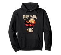 406 Montana Area Code, Big Sky Country, Montana Outdoors Pullover Hoodie