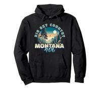 406 Montana Area Code, Big Sky Country, Montana Outdoors Pullover Hoodie