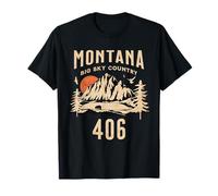 406 Montana Area Code, Big Sky Country, Montana Outdoors T-Shirt