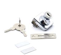 407 Single Glass Lock Zinc Alloy Showcase Cinet Door Cylinder Sliding Push Locks for Furniture Hardware 1Pcs