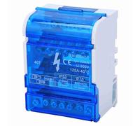 407 Terminal Distribution Terminal Distribution Box, Din Rail Terminal Block Distribution Box BoxDin Rail 4-Level Single Phase Junction Case with Transparent Cover