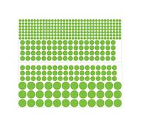 407pcs Glow in The Dark Star Round Dot Luminous Wall Stickers Kids Room Decor Wall Decals Stickers Removable Self-Adhesive - Green