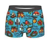 408 Merry Xmas Snowman Men'S Shorts Underwear Boxer Swimming,Regular Boxer Shorts Briefs Boys Underpants M