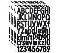 408 Pieces Letter Sticker Adhesive & Waterproof 1.5 Inch Vinyl Alphabet for Scrapbook Graduation Cap Mailbox Outdoors Supplies,6 Sheets Black