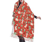 408 Tassel Scarf Cryptid Cuties The Jackalope Shawls Scarves Fashion Winter Shawl Wrap Thick Tassel Shawl Stole For Gifts Women Christmas 72X197Cm