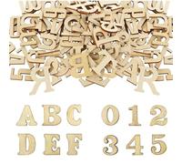 408pcs Wooden Letters for Crafts, 15mm Small Wooden Letters for DIY, Wooden Alphabet Letters for Decoration Displays, Early Educational Learning, Signs and Arts Crafts DIY Decoration Wedding