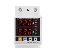 40A 63A 230V Din Rail Adjustable Digital Over Under Voltage Protector