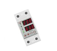 40A 63A 230V Din Rail Adjustable Digital Over Voltage Under Voltage Relay Over Current Protection kWh 220V Energy Meter(Voltage Current R,63A)