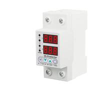 40A/63A Adjustable Digital Voltage Relay 220V Household Circuit Breaker Surge Protector Limit Over and Under Current Protection(25 V)