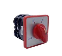 40A 7.5kw 380V Two Layers OFF-ON Rotary Cam Changeover Switch Silver Red HZ5-40/7.5 L03