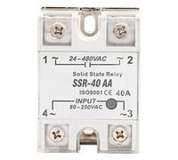 40A Solid State Relay Module with Wide Input 90-250V AC Output 24-480V AC for Industrial Automation Motor Control Systems High Current Capacity Silent Operation Long Life