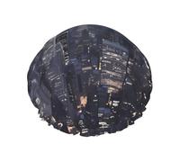 40b9286b4a07f0104f2fb8ab9a5fd62 Double Layer Waterproof Shower Cap For Women, Reusable Bath Hat With Elastic Band, Keep Hair Dry For Shower And Skincare