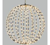 40cm 180 Warm White Led Black plastic ball Xmas Haus Black One Size