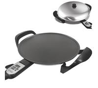 40cm/46mm Electric Griddle For Ethiopian Injera, Non-stick Crepe Makers & Chapati & Skillet And Pancake Maker Machine, Adjustable Digital Heat Control, Even Heat Distribution, For Lefse 46mm