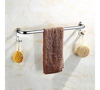 40CM-60CM Wall-Mounted Multi-Layer Towel Rack - SUS 304 Stainless Steel, 3 Bars & Hooks, Space-Saving Bathroom Organizer for Efficient Storage & Stylish Decor