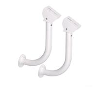 40Cm Adjustable Tilt L Shape White Solar Mount Bracket 2Pcs, Wall Holder FitForArlo ForBlink ForEufy ForWyze ForReolink Outdoor Security Camera Solar Panels