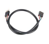Akasa External to Internal USB Adapter | External USB Type A Male to Internal 4-pin Motherboard Male Header | Compatible with USB 2.0 and 1.1 | 40cm | Black | EXUSBIE-40
