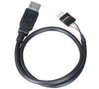40cm Akasa USB 2.0 Cable - Header (Male) to Type A (Male) Cable, Ideal for Mothe