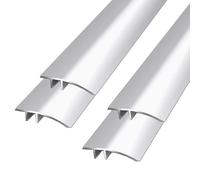40CM Aluminum Floor Transition Strip Door Bar for Doorways Threshold Ramp Tile Laminate Planks,Bridge the Height Between 6-12mm(Silver,4PCS)