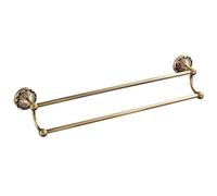 40cm Antique Bronze Double Layer Towel BarDurable Brass Towel Holder for Bathroom & Kitchenge Style Dish Cloths Rack Elegant Brush Finish