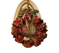 40cm Autumn Door Wreath with Faux Hydrangea and Leaves Pattern, Perfect for Thanksgiving, Harvest Festival, Halloween, and Indoor and Outdoor Holiday Wall Decorations