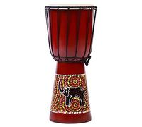 40cm Beginner Djembe Drum Bongo Drum Wood Coloured Painted Elephant Africa Art