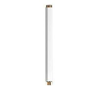 40CM Brass Shower Extension Pipe Square Chrome Shower Rod Extension Adjustable Shower Tube for Increased Height and Stylish Bathroom Upgrade