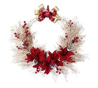 40cm Christmas Pine Cone Garland Door Hanging Branches Wreaths Christmas Decoration For Home New Year Navidad Front Door Wreath For All Farmhouse Hanging