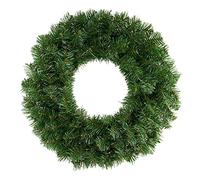 40cm Classic Decorative Christmas Wreath, Artificial Green Xmas Wreath for Indoor & Outdoor Home Decoration Ornament, Green (Green)