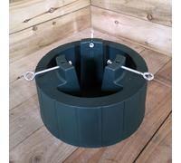 40cm Dark Green Plastic Christmas Tree Stand with Water Tank Samuel Alexander Green One Size