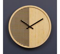 40cm Dia Small Wooden Effect Wall Clock | Vitus