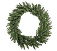 40cm Diameter Canadian Pine Christmas Wreath in Plain Green,Artificial Hanging Wreath for Home Party Indoor Outdoor Window Wall Wedding Decoration
