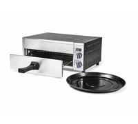 40cm Electric Pizza Oven 15L Pull-Out Large Capacity - Ideal for Pizza, Cakes & Bread, Perfect for Home & Commercial Use (Light gray)
