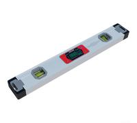 40cm Electronic Level Tool 0.1 Degree Resolution(Red) | Dual-axis X/Y measurement, 0.1 degree precision, clear LCD screen, aluminum alloy body, construction grade