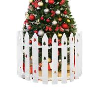 40cm Extra Tall Christmas Tree Fence,36PCS White Plastic Fence Panels with Tree Patterns,Christmas Tree Protector from Dogs,Cats,Kids,Decorative Xmas Tree Guard