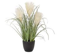 40CM Fake Pampas Grass Artificial Plants Indoors, White Faux Pampas Grass in Pot Decorative Greeneries for Home Décor, Living Room, Bathroom, Kitchen, Bedroom, Office, Table Decorations