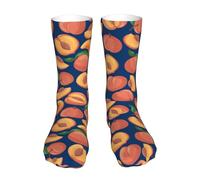 40Cm Funny Socks Antibacterial Mens Sock Unisex Sports Sock Cute Peach Fruit For Trekking Hiking Indoor