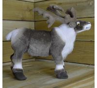 40cm High Standing Fabric Plush Reindeer Christmas Decoration / Ornament Samuel Alexander Grey One Size